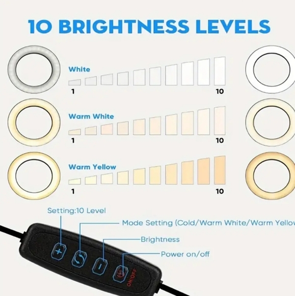 Ring light 6.3" 3 modes standing light New in box - Picture 2 of 4